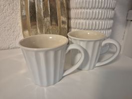 2 Stück  IB LAURSEN mynte  tassen  weiss  ** neu  ***