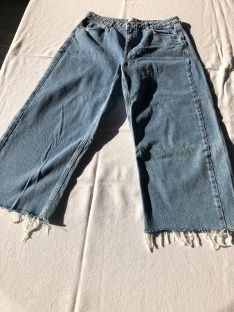 Trendy High Waist Jeans, Gr.36, ausgefranst ( 4 )