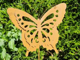 Schmetterling am Stab rostbraun H 117cm