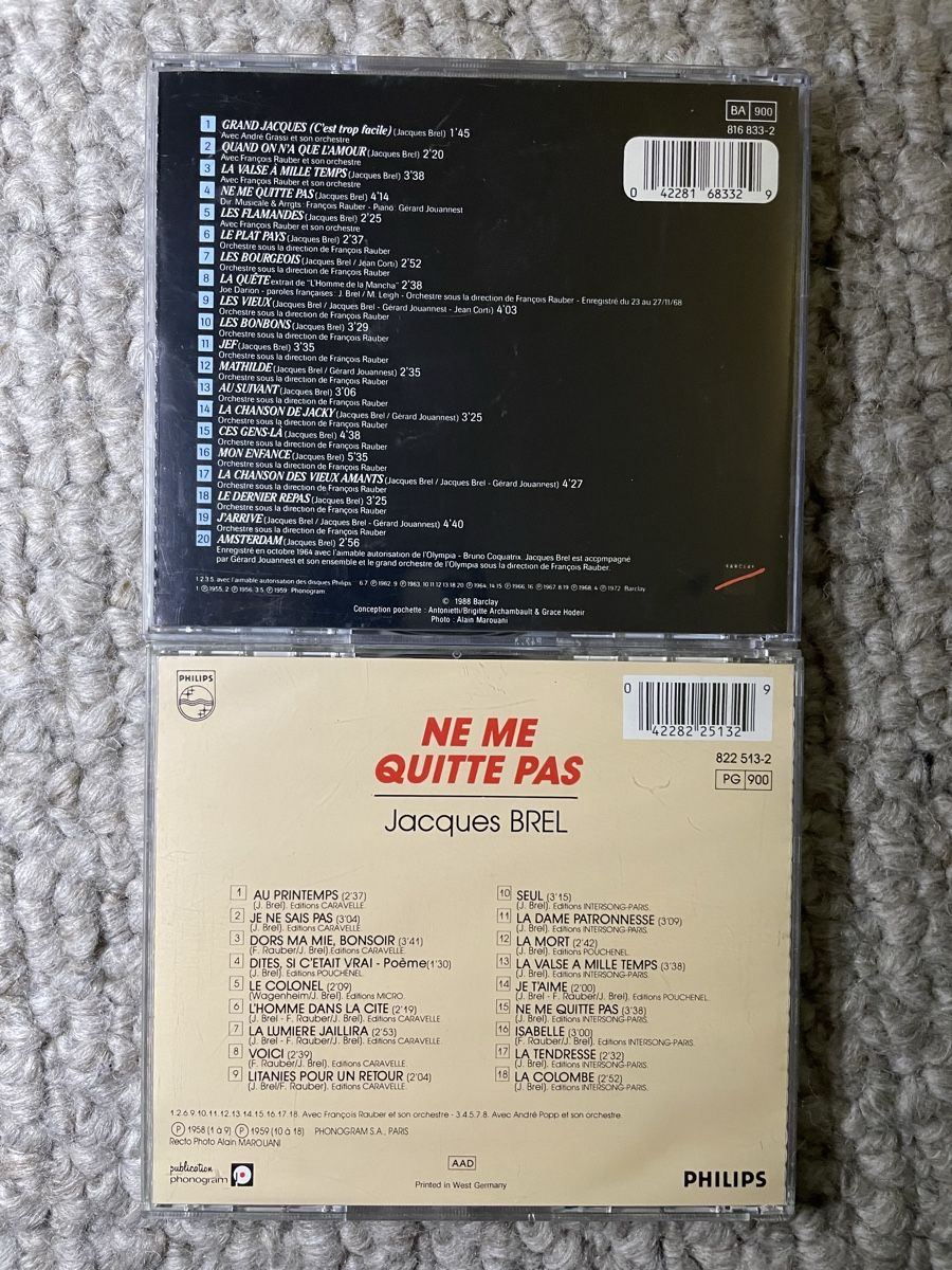 CDs: 2x Jacques Brel – Gebraucht aus Reinach AG von trigger7811 1