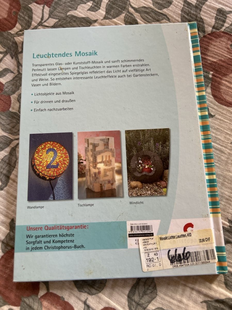 Libri: Mosaik Lichtet, Leuchten, Lichtobjekte – Usato da densbüren venduto da Oldaden 1