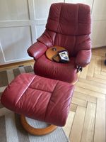 Stressless Sessel mit Tischablage Holz mit Gebrauchsspuren