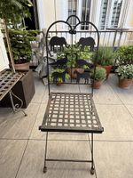4 Gartenstühle Schmiedeeisen mit Tiermotiven