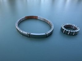 Energetix Armband & Ring silberfarben – Set