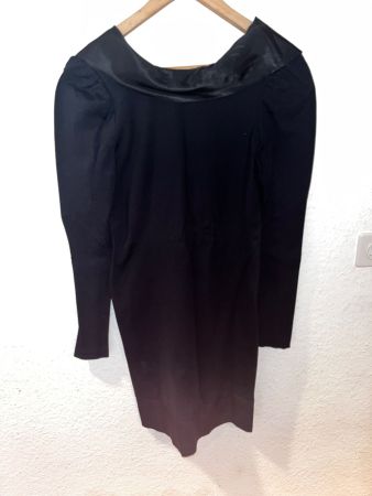 Ted Baker black cowl neck (back drape) dress size 3 (12/40