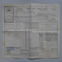 1909, Frachtbrief von BASEL mit Fiskalmarke (10Cts)