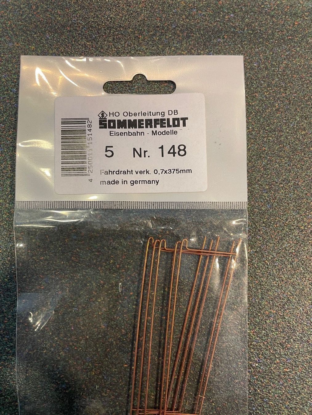 Sommerfeldt Modelleisenbahnen: Sommerfeldt Oberleitung Nr.148 375mm – Neu und originalverpackt aus Chiasso von Carrara-Modellismo 1