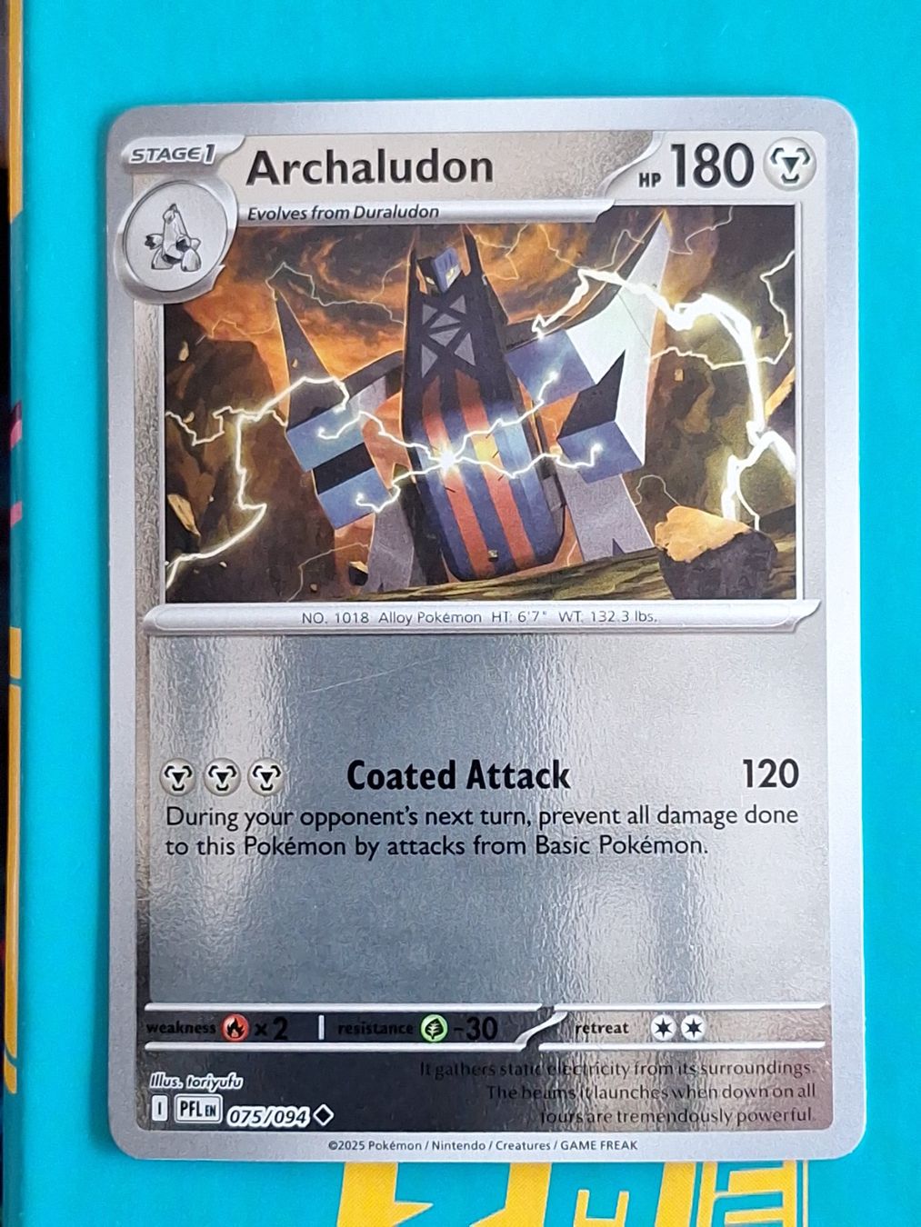 Pokémon Carte collezionabili: Archaludon - Reverse Holo - Pokemon Phantasmal Flames – Usato da Altstätten SG venduto da GGsGameshop