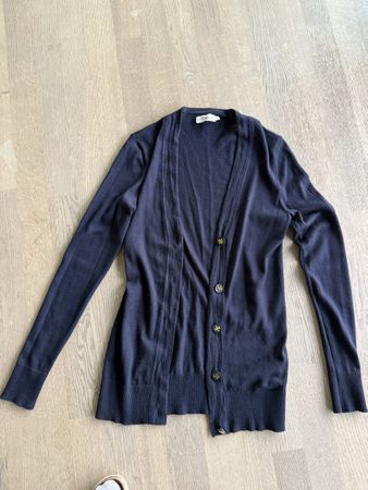 Tory Burch Cardigan aus 100% Merinowolle, Grösse S/P – Navy