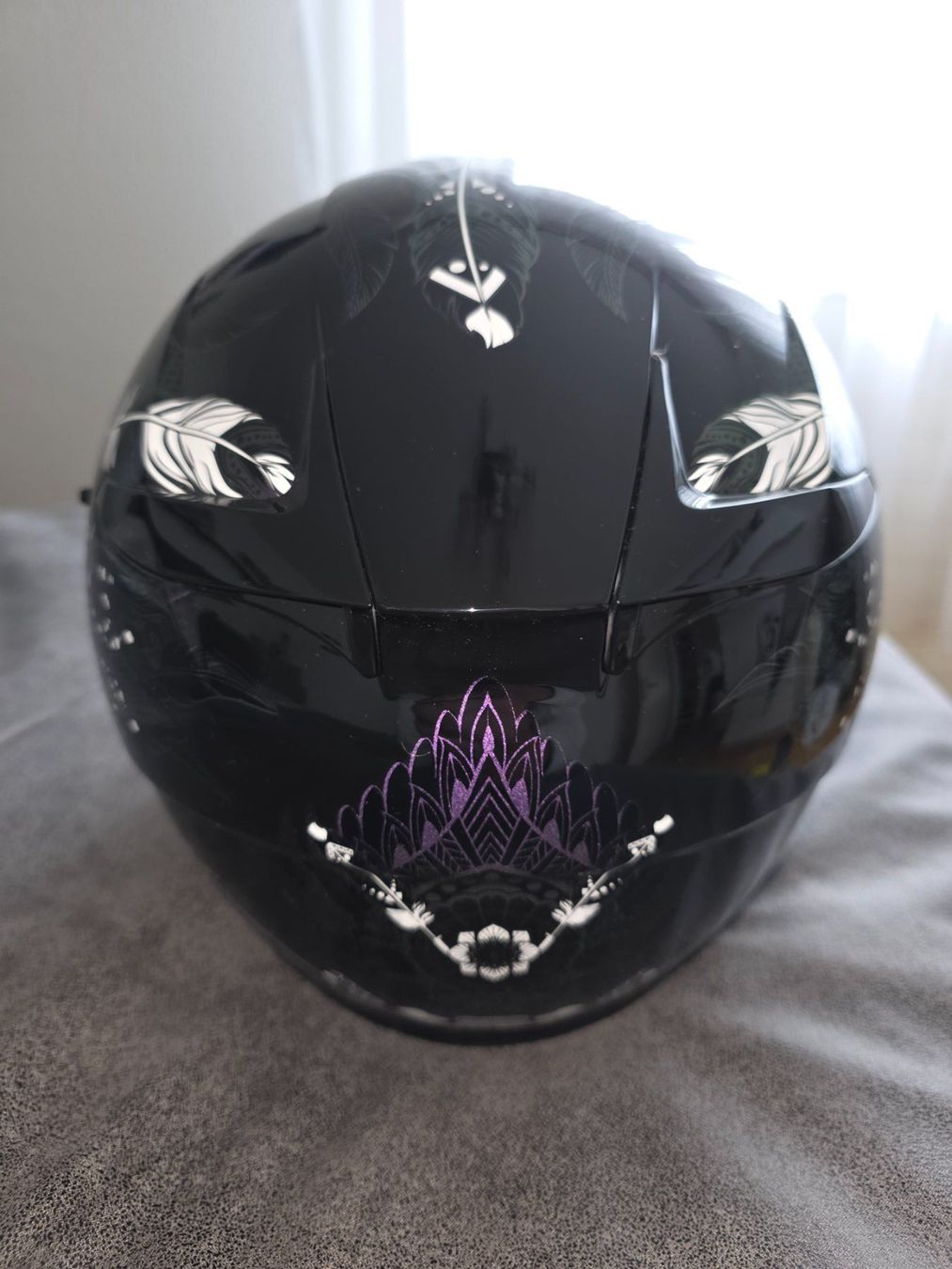Caschi & visiere: Scorpion EXO Motorradhelm, Schwarz/Lila, unfallfrei – Usato da Stein AG venduto da eMODy 4