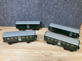 4er Set Buco Spur 0 Personenwagen 2./3. Kl. Gepäckwagen SBB