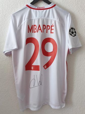 Kylian Mbappe - AS Monaco Home Trikot 2016/2017 - Signiert