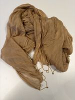 Leichter Sommer Schal in Beige mit Gold Details, Top!