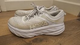 Hoka One One Laufschuhe weiss in gebrauchtem Zustand