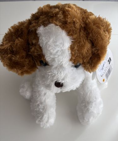 Peluche chien assis