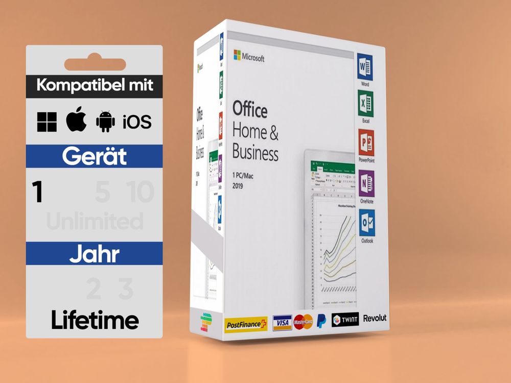 Office 2019 Home and Business - Bind Key- MAC | Kaufen auf Ricardo