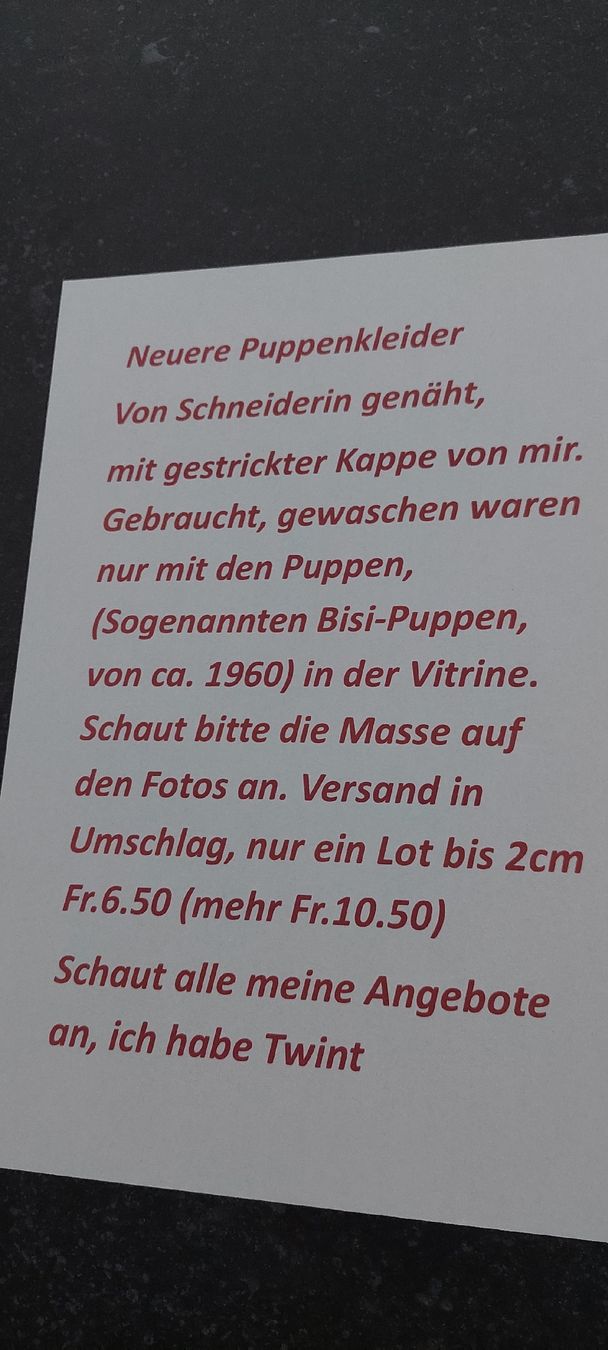 Puppen: Puppenkleider  – Gebraucht aus Muri AG von nindo1 6