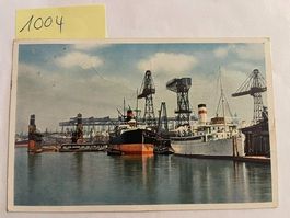Ansichtskarte Hamburg Hafen Vulkan-Werft, 1932