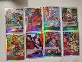 One Piece Card Game: SR Lot 8 Cards EN - Gol. D. Roger etc.