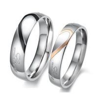 2 Herz Trauring Ehering Verlobungsring Ring Bague US 7 + 10