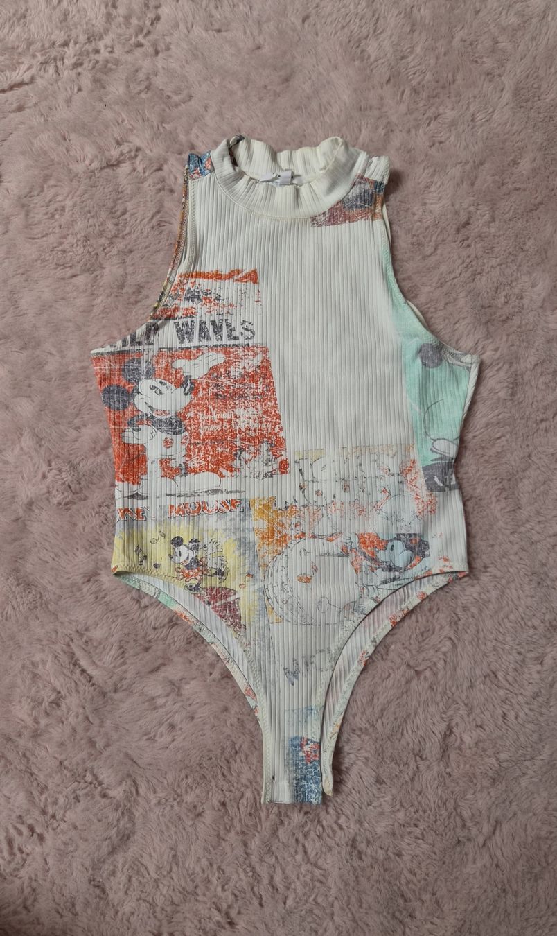Desigual Top: Body Desigual Grösse S weiss bunt Patchwork Disney  – Nuovo (secondo la descrizione) da Mellingen venduto da BiBi.16