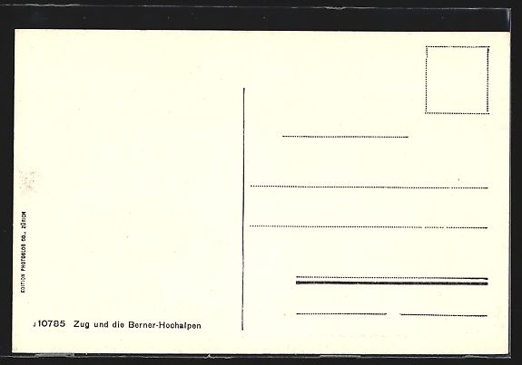 Cartoline postali: Zug, Totalansicht mit den Berner Alpen – Usato da Berlin venduto da bartko-reher 1