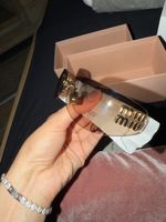 Sonnenbrille Miu Miu Gold Braun mit Etui guter Zustand