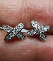 Boucles d'oreille argent avec moissanites de 0,284 ct GRA