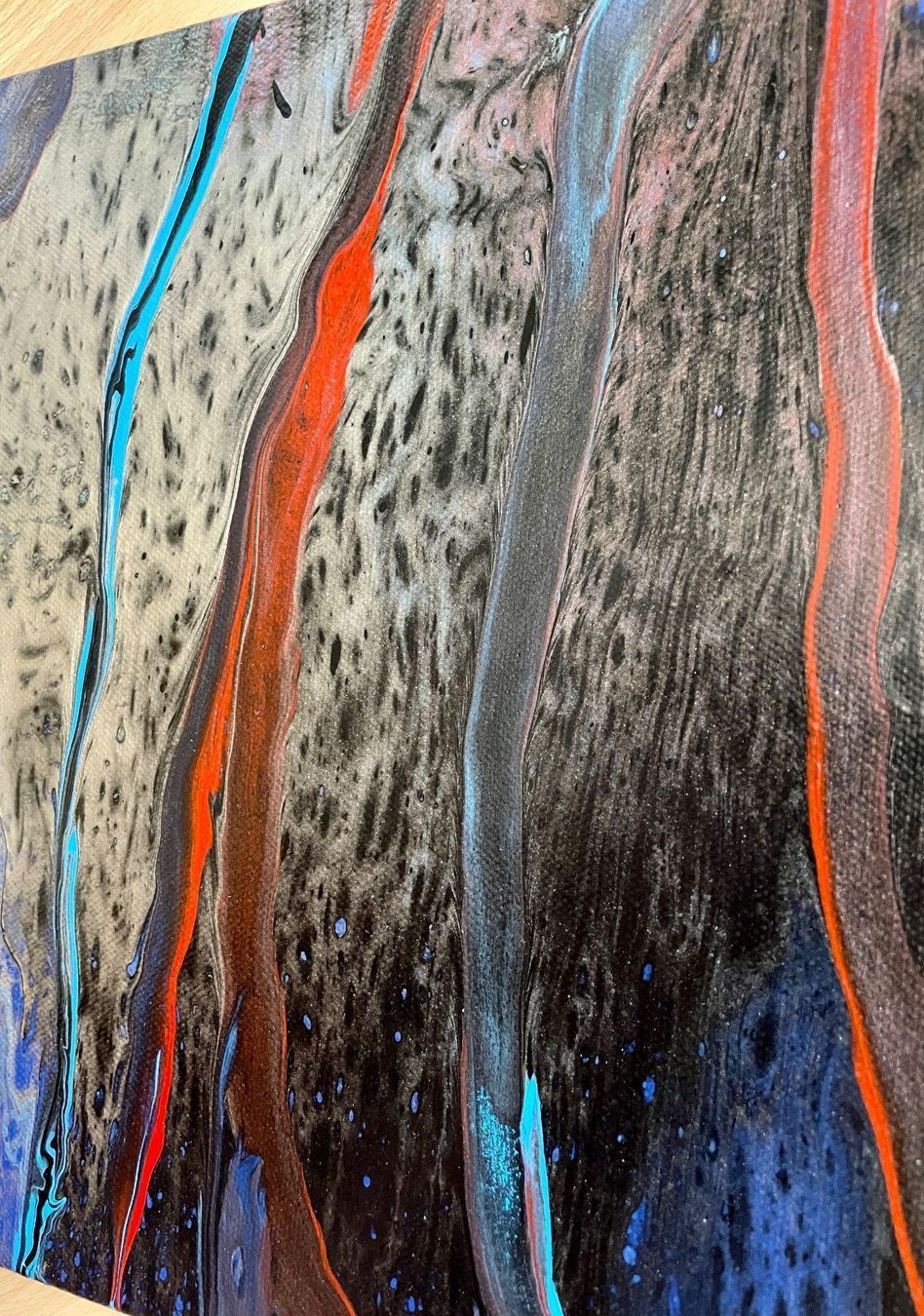 Dipinti: Acrylic Pouring Gemälde 30x80 Einzelstück – Nuovo (secondo la descrizione) da Hochdorf venduto da Jasminurschel 2
