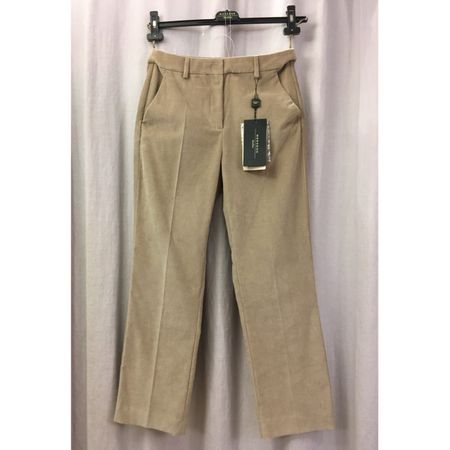Max Mara Weekend elegante Hose Cord Samt sand, Gr 40 neu