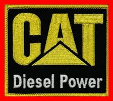 CAT Aufnäher Badge Patch Bagger Diesel Power Kran Lastwagen