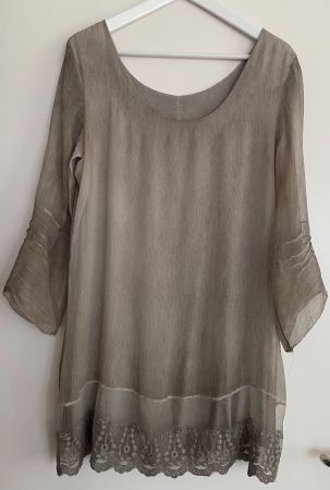 Tunika in Helltaupe, Gr. M/One Size