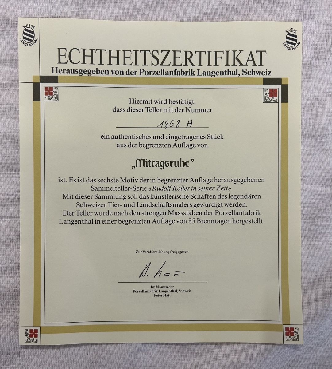 Teller: Sammlerteller Rudolf Koller Serie, 3 Teller, guter Zustand – Neu (gemäss Beschreibung) aus Köniz von mimi612 8