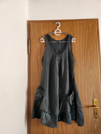 Robe Patrice Breal taille 46 gris fonce Coton/soie