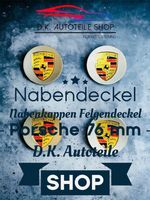Porsche Nabendeckel 76mm Felgendeckel Nabenkappen Grau Set