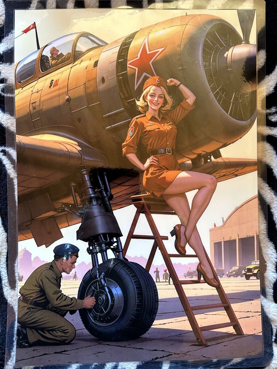 Poster & Bilder: Pin up bomber frau army – Neu (gemäss Beschreibung) aus Reinach AG von rares75