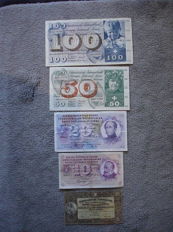 Billets de banque: SCHWEIZER  BANKNOTENSATZ – D'occasion à Niederweningen par tsnuk333 2