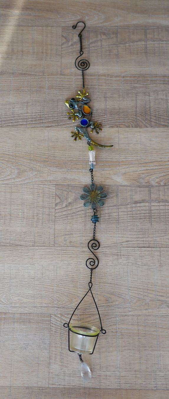 Tutte le decorazioni: Dekokette mit Windlicht Eidechse, 88 cm lang – Usato da Port venduto da uzuku 3