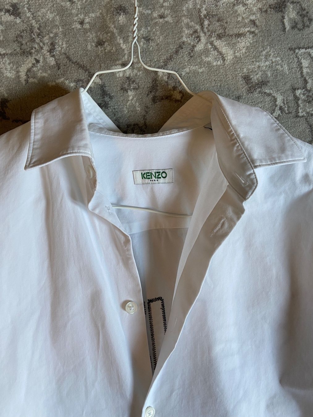 Camicie: Kenzo Back Logo Button Down Long Sleeve Shirt White – Usato da Münchenstein venduto da B771 5