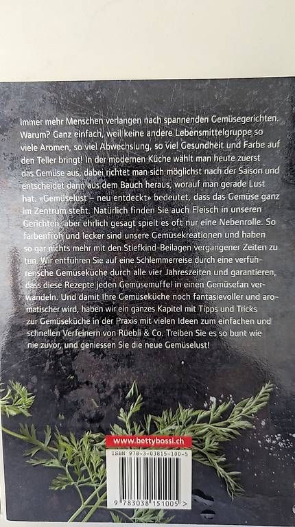Libri: BETTY BOSSI Kochbuch "Gemüselust" – Usato da Seuzach venduto da louisa. 1
