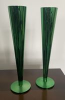 Edle, grüne Prosecco Gläser 2er Set, 30cm hoch - Neu