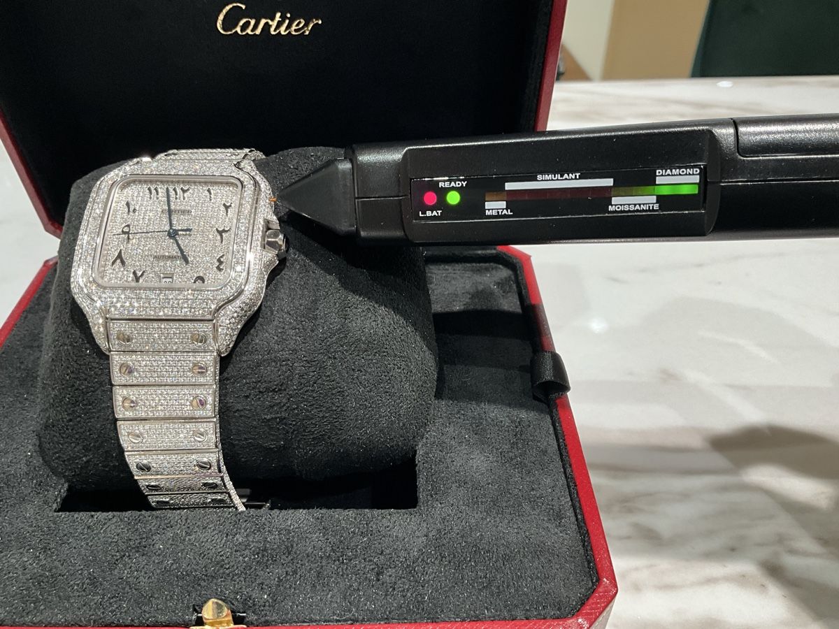 Cartier Orologi: Cartier Santos Iced out – Nuovo (secondo la descrizione) da Schaffhausen venduto da glamour-shop 8