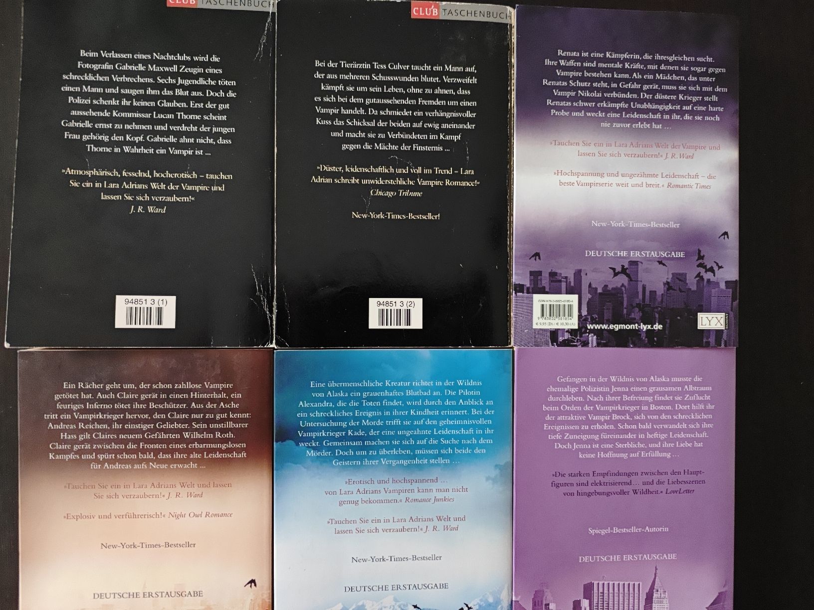 Libri: 6 Bücher einer Reihe von Lara Adrian  – Usato da Bendern venduto da PetraN01 1