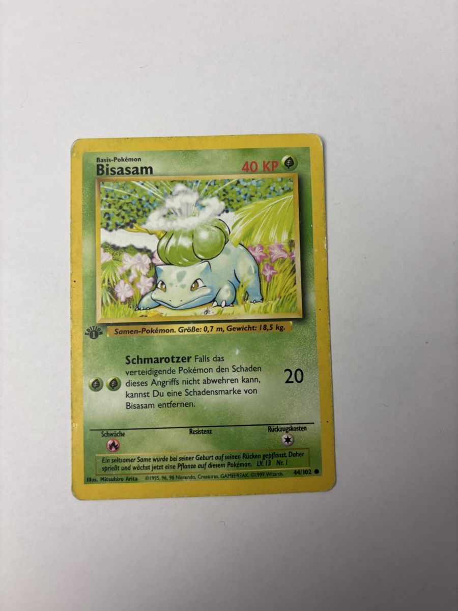 Pokémon Carte collezionabili: Bisasam Base Set 1st Edition deutsch – Usato da Zollikon venduto da Solberner