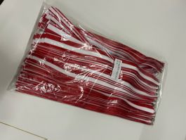 100 Stk. Medaillenband rot/weiss