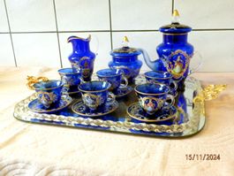 Teeservice, Murano, exquisite Einzelanfertigung z.T. mit 14K