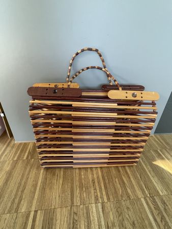 Holz Handtasche, Top Zustand