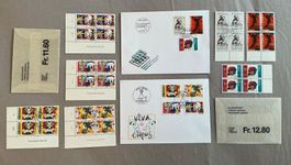 FDC Ersttagscouvert inkl Sondermarken 1992 + 1993 /4er Block