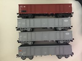 4 Modellwaggons Güterwagen SBB DB MÄRKLIN