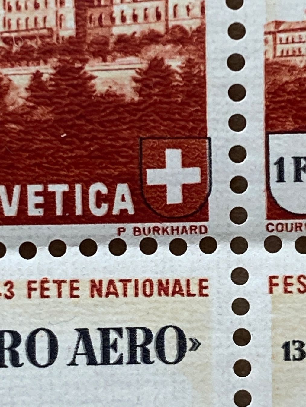 Tutti i francobolli: F36, schöne Druckverschiebung, Viererblock postfrisch – Usato da Aarau venduto da hilde47 4
